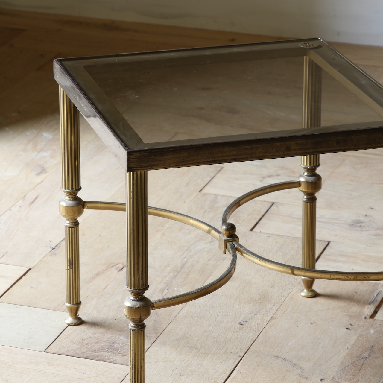 Small Glass & Brass Table